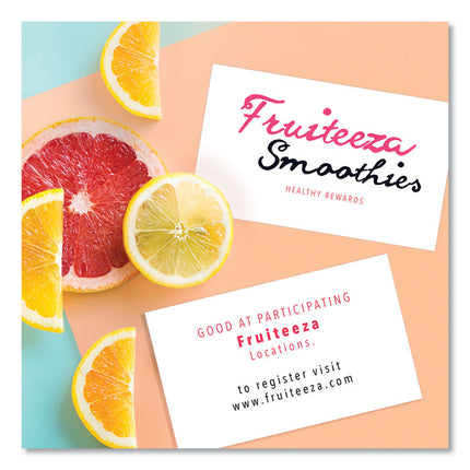 Printable Microperforated Business Cards W/sure Feed Technology, Inkjet, 2 X 3.5, White, 1,000 Cards, 10/sheet, 100 Sheets/bx