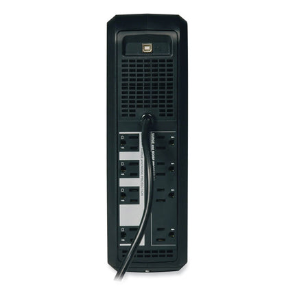 OmniSmart LCD Line-Interactive UPS Tower, 8 Outlets, 650 VA, 480 J