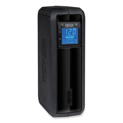 OmniSmart LCD Line-Interactive UPS Tower, 8 Outlets, 650 VA, 480 J