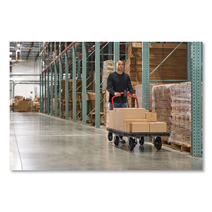 Motorized Kit For 30" X 60" Platform Trucks, Large, Dc Motor, 60 V Lithium-Ion Battery, 0.5 Mph To 3 Mph, Black/red