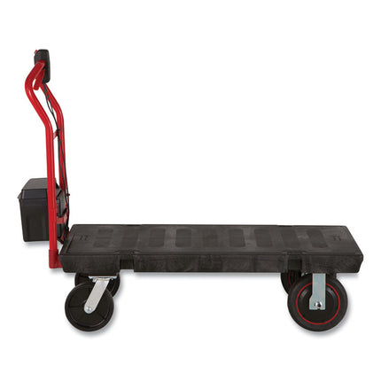 Motorized Kit For 24" X 48" Platform Trucks, Medium, Dc Motor, 60 V Lithium-Ion Battery, 0.5 Mph To 3 Mph, Black/red