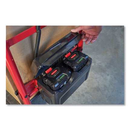 Motorized Kit For 24" X 48" Platform Trucks, Medium, Dc Motor, 60 V Lithium-Ion Battery, 0.5 Mph To 3 Mph, Black/red