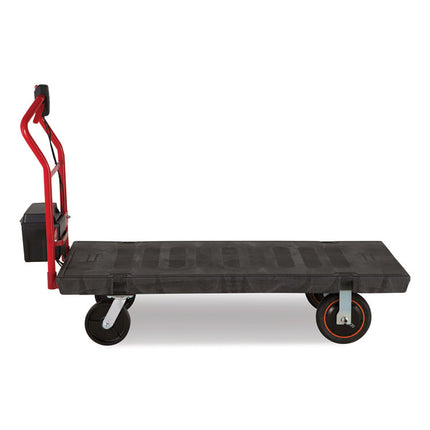 Motorized Kit For 30" X 60" Platform Trucks, Large, Dc Motor, 60 V Lithium-Ion Battery, 0.5 Mph To 3 Mph, Black/red