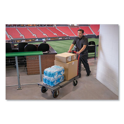Motorized Kit For 24" X 48" Platform Trucks, Medium, Dc Motor, 60 V Lithium-Ion Battery, 0.5 Mph To 3 Mph, Black/red