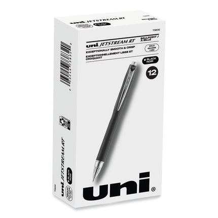 Jetstream Hybrid Gel Pen, Retractable, Bold 1 mm, Black Ink, Black/Silver Barrel