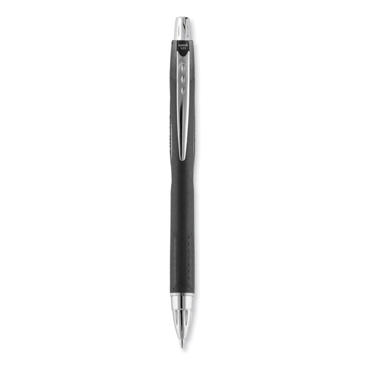 Jetstream Hybrid Gel Pen, Retractable, Bold 1 mm, Black Ink, Black/Silver Barrel