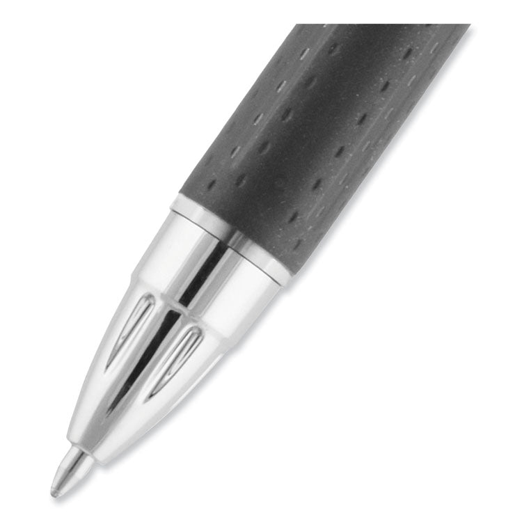 Jetstream Hybrid Gel Pen, Retractable, Bold 1 mm, Black Ink, Black/Silver Barrel