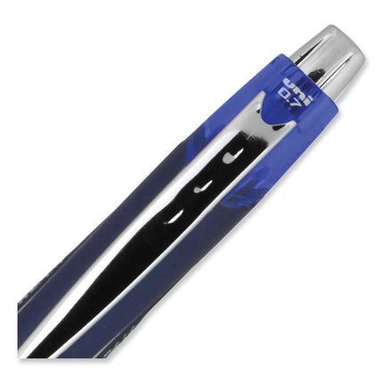 Jetstream Hybrid Gel Pen, Retractable, Fine 0.7 mm, Blue Ink, Blue/Silver Barrel