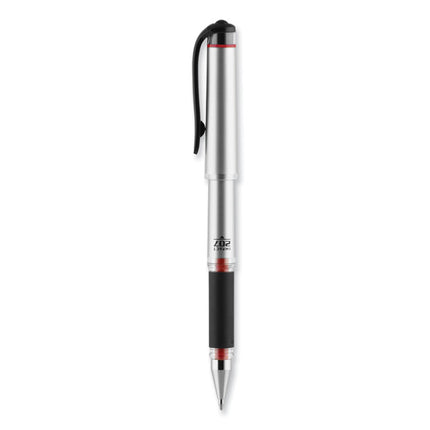 207 Impact Gel Pen, Stick, Bold 1 mm, Red Ink, Silver/Black/Red Barrel