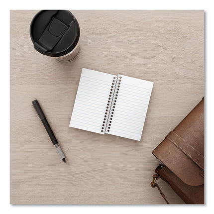 Wirebound Memo Book, Narrow Rule, Red Cover, (50) 5 x 3 Sheets, 12/Pack