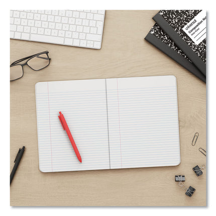 Composition Book, Medium/College Rule, Black Marble Cover, (100) 9.75 x 7.5 Sheets, 6/Pack