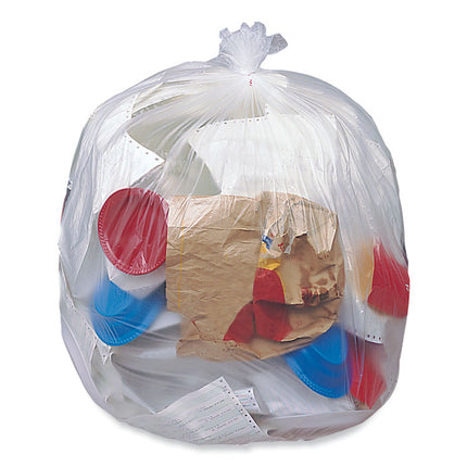 Eco Strong Plus Can Liners, 40 gal, 14 mic, 40" x 46", Natural, Perforated Roll, 250/Carton