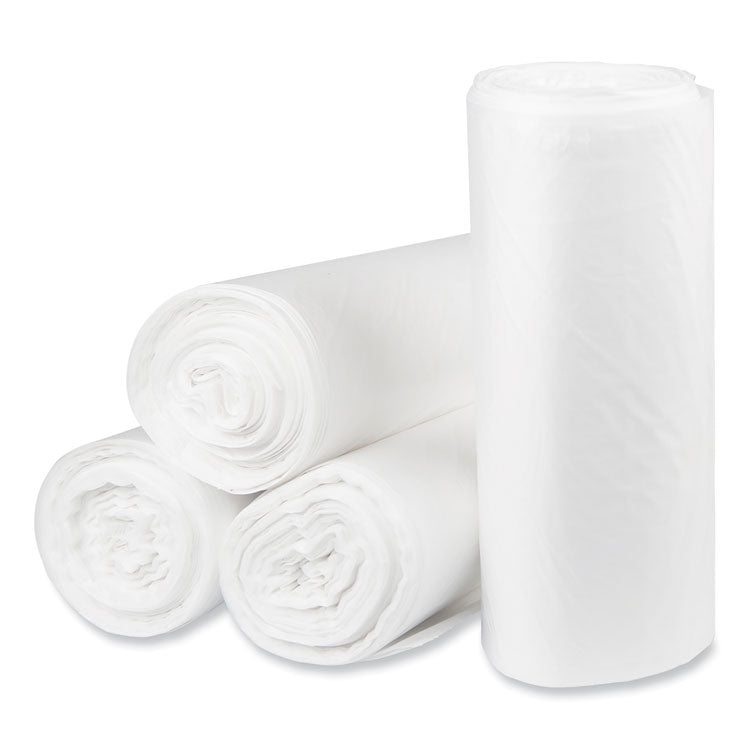 Eco Strong Plus Can Liners, 44 gal, 1.35 mil, 37" x 50", Natural, Perforated Roll, 100/Carton