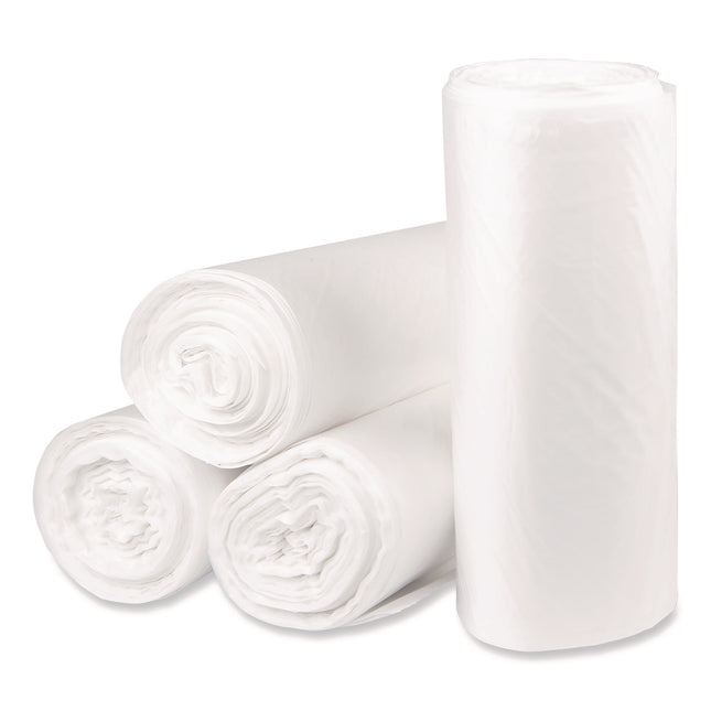 Eco Strong Plus Can Liners, 33 gal, 13 mic, 33" x 39", Natural, Perforated Roll, 250/Carton