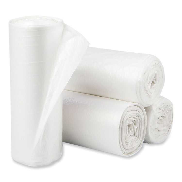 Eco Strong Plus Can Liners, 40 gal, 14 mic, 40" x 46", Natural, Perforated Roll, 250/Carton