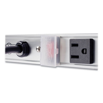 Vertical Power Strip, 8 Outlets, 15 ft Cord, Silver