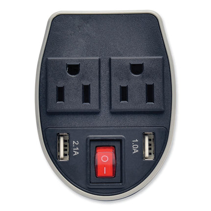 PowerVerter Ultra-Compact Car Inverter, 200 W, Two AC Outlets/Two USB Ports
