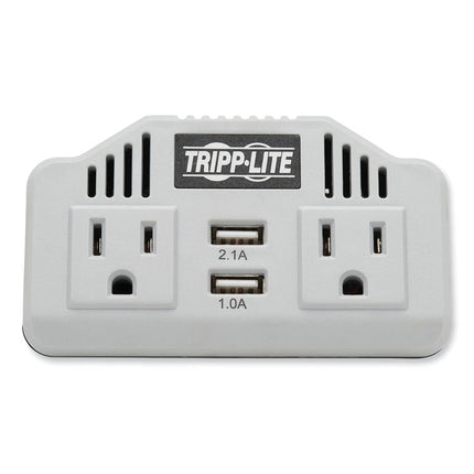 PowerVerter Ultra-Compact Car Inverter, 400 W, Two AC Outlets/Two USB Ports, 3.1 A