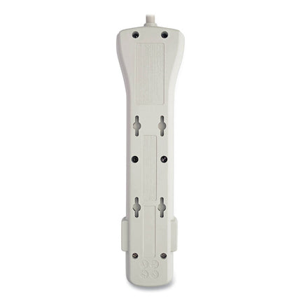 Protect It! Surge Protector, 7 AC Outlets, 7 ft Cord, 2,160 J, Light Gray
