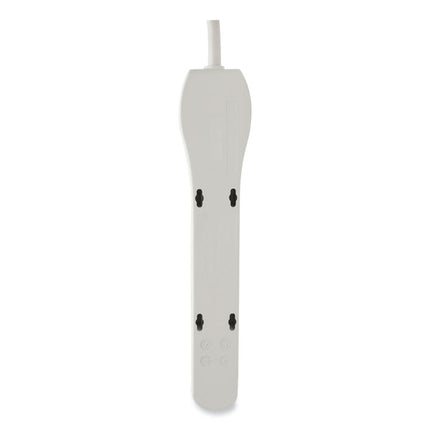 Protect It! Home Computer Surge Protector, 6 AC Outlets, 2 ft Cord, 180 J, Light Gray