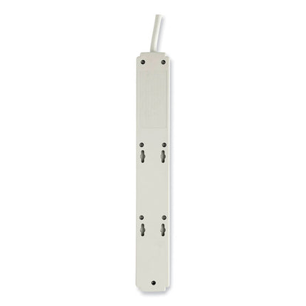 Protect It! Surge Protector, 6 AC Outlets/2 USB Ports, 6 ft Cord, 990 J, Cool Gray