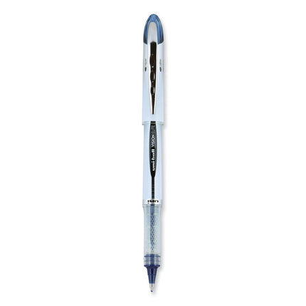 VISION ELITE BLX Series Hybrid Gel Pen, Stick, Bold 0.8 mm, Blue-Infused Black Ink, White/Blue/Clear Barrel