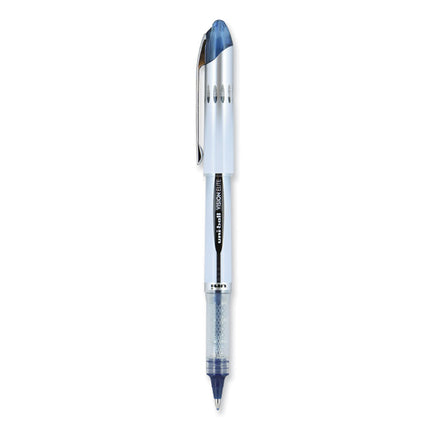VISION ELITE BLX Series Hybrid Gel Pen, Stick, Bold 0.8 mm, Blue-Infused Black Ink, White/Blue/Clear Barrel