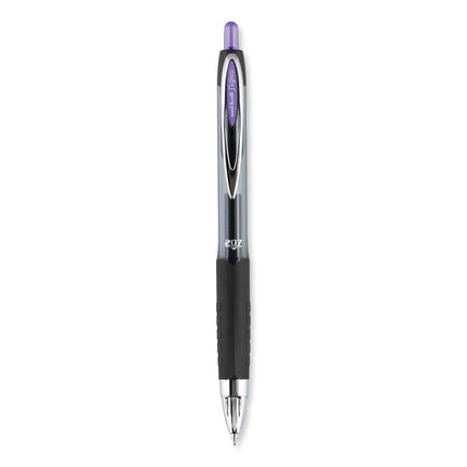 Signo 207 Gel Pen, Retractable, Medium 0.7 mm, Violet Ink, Smoke/Black/Violet Barrel, Dozen
