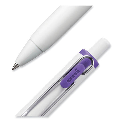 uniONE Gel Pen, Retractable, Medium 0.7 mm, Assorted Inspirational Ink and Barrel Colors, 8/Pack