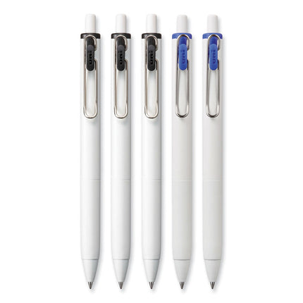 uniONE Gel Pen, Retractable, Medium 0.7 mm, Assorted Business Ink and Barrel Colors, 5/Pack