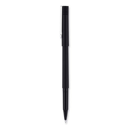 Rollerball Pen, Stick, Extra-Fine 0.5 mm, Black Ink, Black Barrel, 36/Pack