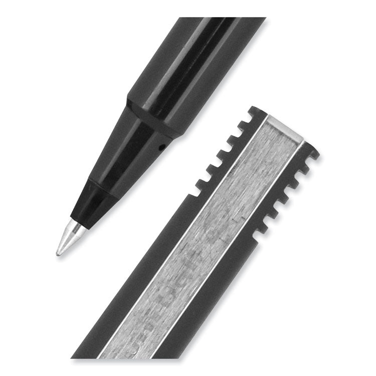Rollerball Pen, Stick, Extra-Fine 0.5 mm, Black Ink, Black Barrel, 36/Pack
