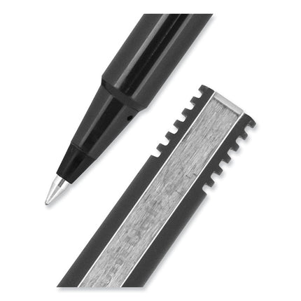 Rollerball Pen, Stick, Extra-Fine 0.5 mm, Black Ink, Black Barrel, 72/Pack