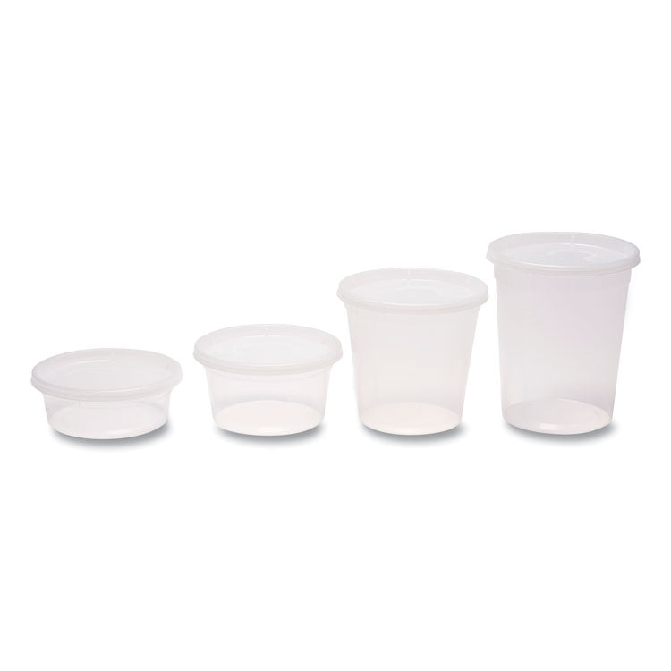 Plastic Deli Containers with Lid, 32oz, Clear, Plastic, 240/Carton