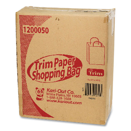 Kraft Paper Bags, Natural Twisted-Paper Handles, 8" x 5" x 11", Natural, 250/Carton