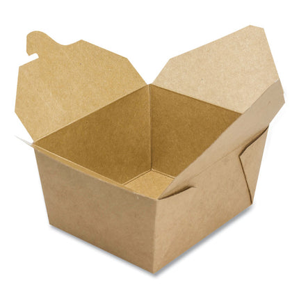 Reclosable Kraft Take-Out Box, 30 oz, Brown, Paper, 450/Carton