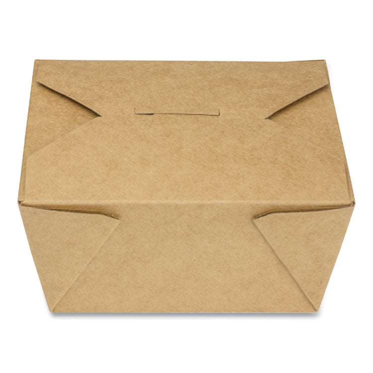 Reclosable Kraft Take-Out Box, 30 oz, Brown, Paper, 450/Carton