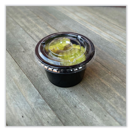 Souffle/Portion Cups, 4 oz, Plastic, Black, 2,500/Carton