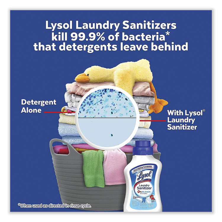 Laundry Sanitizer, Liquid, Crisp Linen, 90 Oz, 4/carton