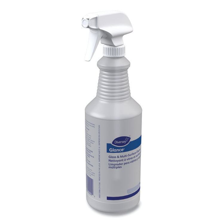 Glance Glass and Multi-Surface Cleaner Spray Bottle, 32 oz, Clear, 12/Carton