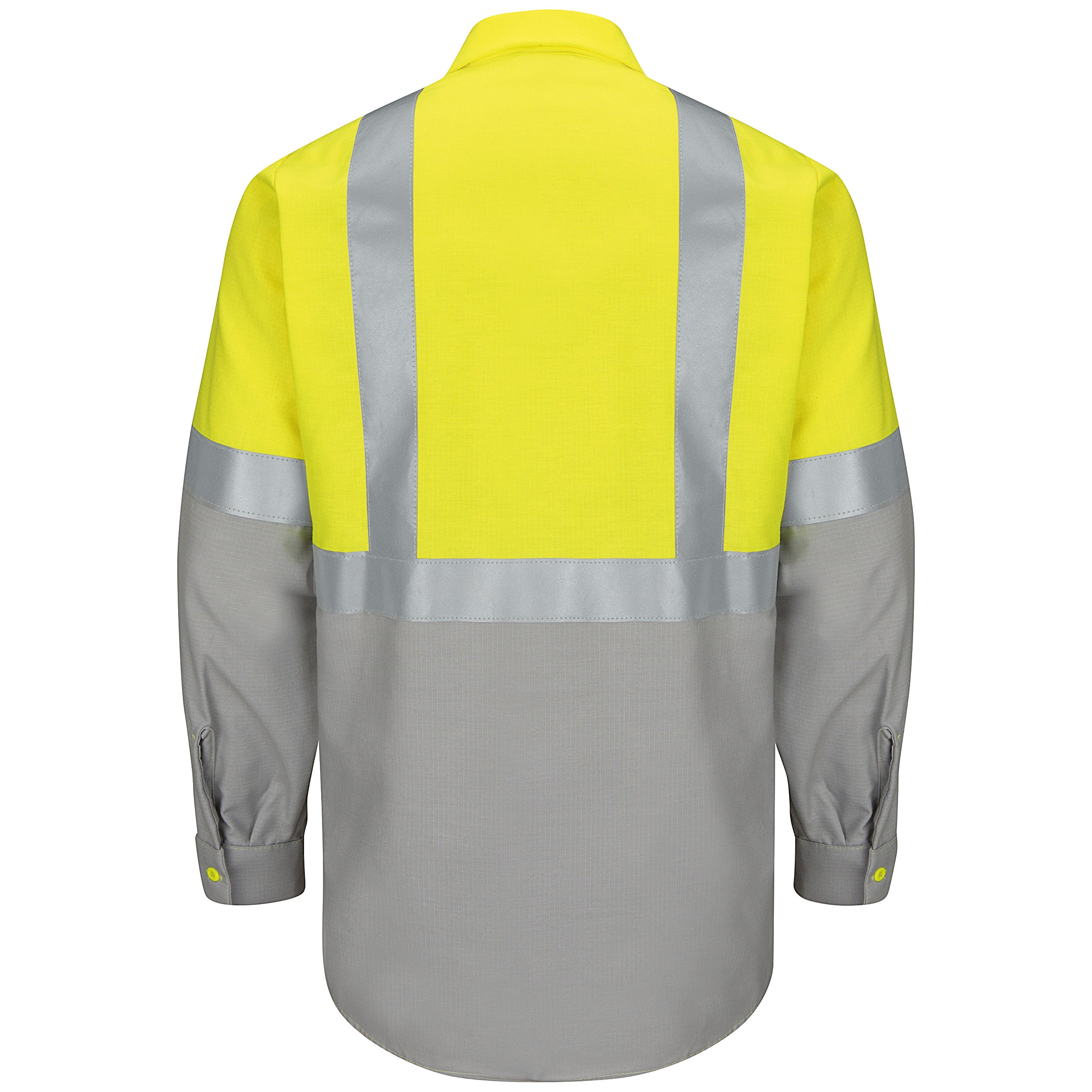 Red Kap® Hi-Visibility Long Sleeve Color Block Ripstop Work Shirt - Type R, Class 2 / SY14YG