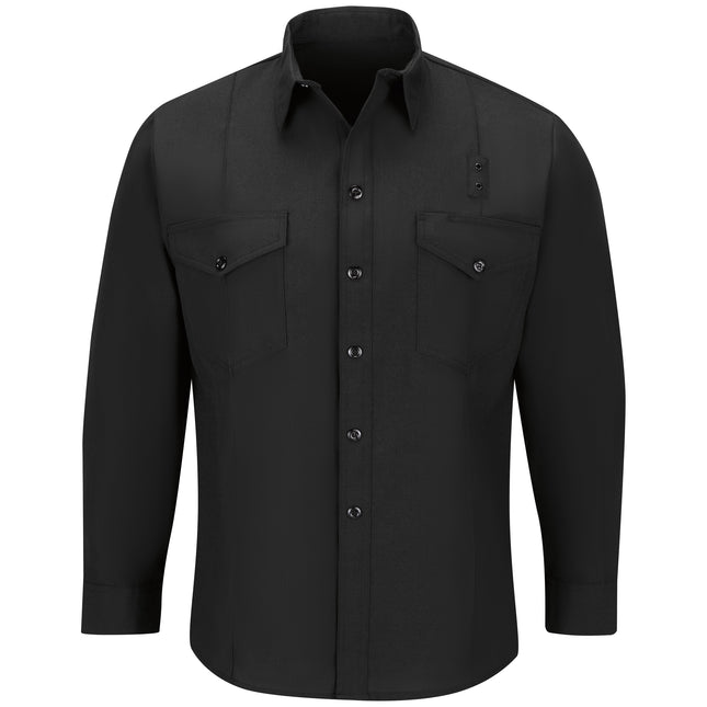 Workrite® Fire Service Men's Classic Long Sleeve Firefighter Shirt / FSF0BK