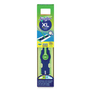 Sweeper Mop XL Dry + Wet Sweeping Kit, 16.5 x 9 White Cloth Head, 46" Green/Silver Aluminum/Plastic Handle