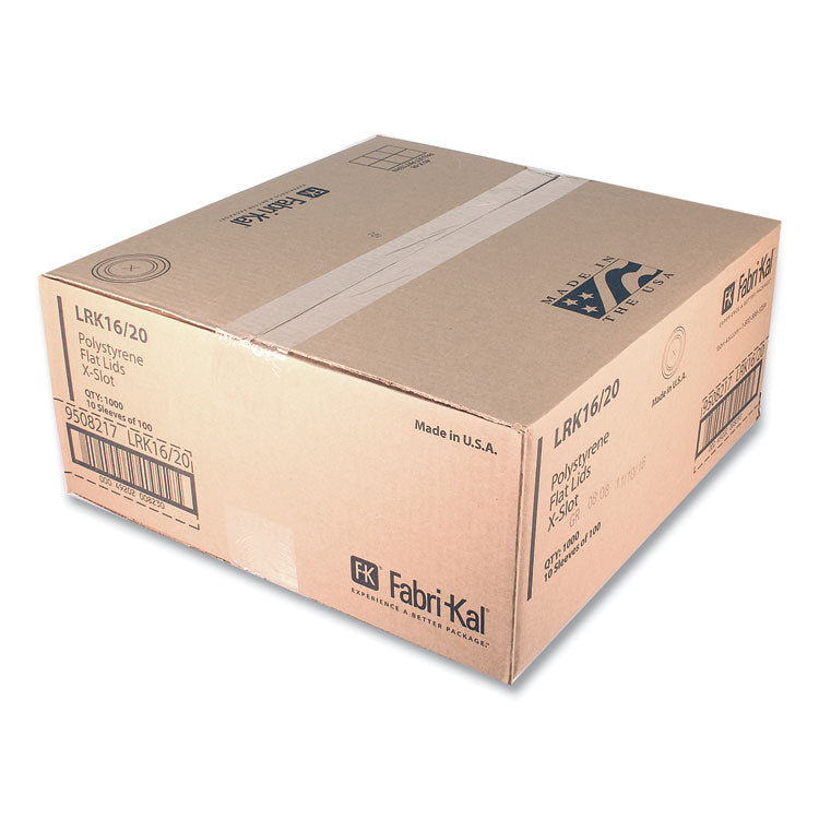 RK Cup Lids, Fits 16 oz to 20 oz Cold Cups, Plastic, Translucent, 1,000/Carton