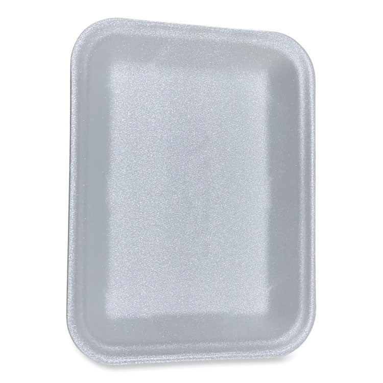 Meat Trays, #4D, 9.47 x 7.12 x 1.32, White, Foam, 500/Carton