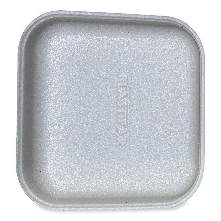 Meat Trays, #1, 5.38 x 5.38 x 1.07, White, Foam, 500/Carton