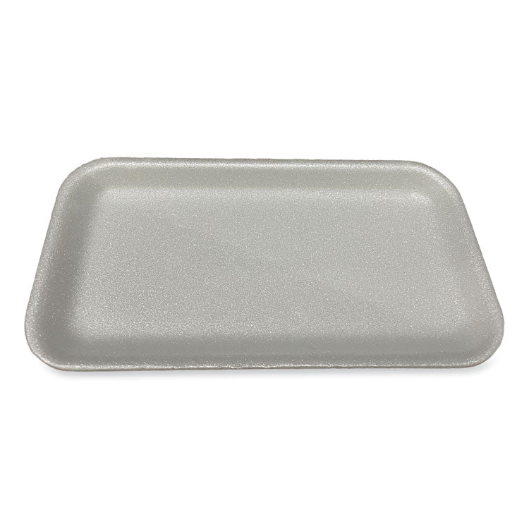 Meat Trays, #17S, 8.5 x 4.69 x 0.64, White, Foam, 500/Carton