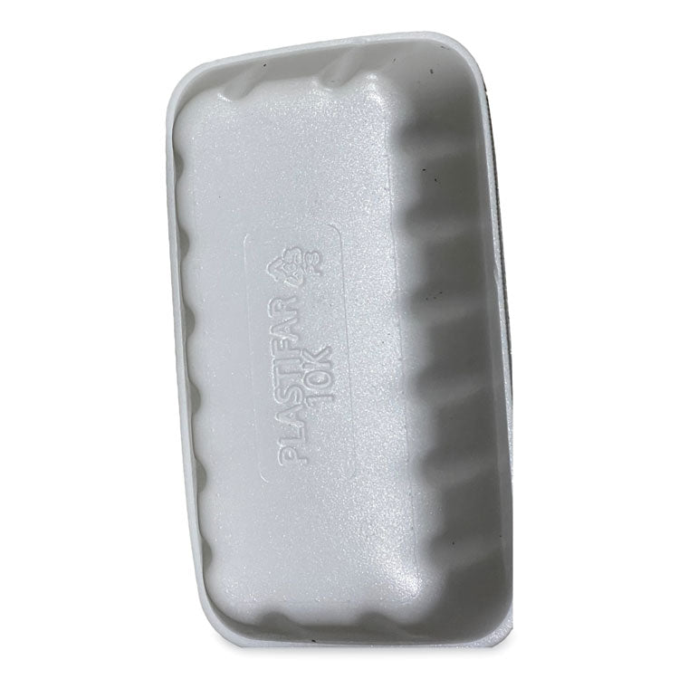 Meat Trays, #10K, 10.75 x 5.95 x 1.87, White, Foam, 250/Carton