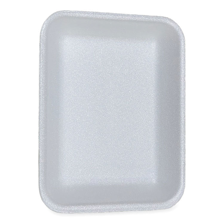 Meat Trays, #3P, 8.7 x 6.6 x 1.1, White, Foam, 400/Carton