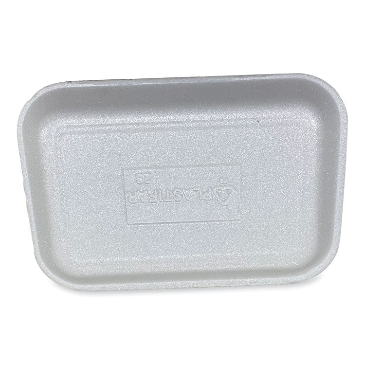 Meat Trays, #2S, 8.5 x 6 x 0.7, White, Foam, 500/Carton